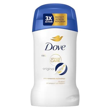 Dove Advanced Care Déodorant Stick Original - Technologie hydratante triple action - 48 h de protection anti-transpirante - 50ml