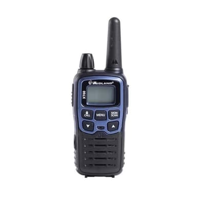 Midland- Talkie Walkie Longue Portée 10Km Professionnel XT60, Radio Récepteur Émetteur DualBand 93 Canaux, 69 Canaux LPD/24 PMR446 non Licence, 38 CTCSS/83 DCS Charge Rapide Autonomie 12H, Accessoires