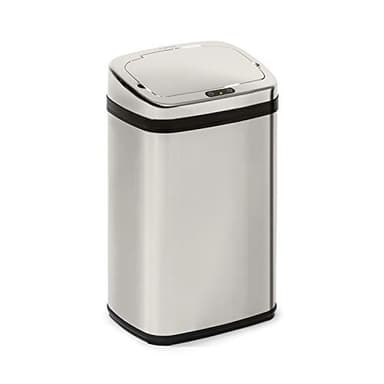 KLARSTEIN Cleansmann 30 - Poubelles, capacité 30 litres, sans contact : ouverture et fermeture automatique, porte-sac poubelle, matériaux : couvercle en plastique ABS, chromé