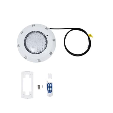 CHFUNE Éclairage de piscine LED 45 W ultra plat - Éclairage de piscine RVB - Changement de couleur - Projecteur sous-marin avec télécommande IP68 - Étanche - 12 V AC/DC