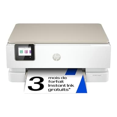 HP Envy Inspire 7220e, 242P6B, Imprimante Multifonction à Jet d'Encre A4 Couleur, Recto Verso Automatique, 22 ppm, Wi-Fi, 3 mois de forfait Instant Ink gratuit, Blanche