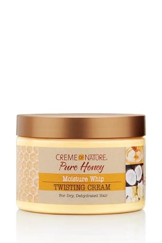 Creme of Nature - Pure Honey Twisting Cream - Crème Cheveux Bouclés, Frisés et Crépus - Noix de Coco, Beurre de Karité et Miel - Crème Coiffante Tenue Longue Durée - Hair Curler - Sans Sulfates - 326g