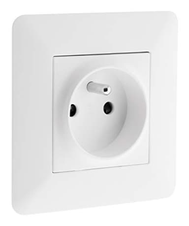 Zenitech - Prise simple encastrable 16A - Blanc - Artezo
