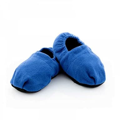InnovaGoods - Chaussons Chauffants Micro-Ondes Relax Wellness, Confort Douillet et Chaleur, Fermeture Éclair pour Nettoyage Facile, Sac Perles d'Argile, Bleu, Polyester"