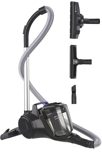 Hoover HP1 Home Cyclonique HPZ107HM, Aspirateur sans Sac, Ultra Puissant, Format Compact et Léger, Brosses Tous Sols & Spéciale Parquet, Accessoire 2en1,Filtre Lavable, Vidage Facile