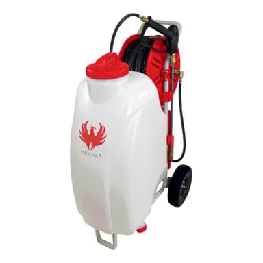 Phoenix Pulvérisateur Électrique Gladiator Sprayer 45L - pulvérisateur électrique toiture à Batterie - Tuyau 30m, Roues Tout-Terrain pulvérisateur toiture Longue portée Jet de 10m