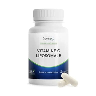 Vitamine C Liposomale - 500mg/60 gélules - Hautes Biodisponibilité et Stabilité - Immunité, Énergie et Soin de la Peau - Forme naturelle Vitamine C Quali®-C - Vegan - Fabriquée en France - Dynveo
