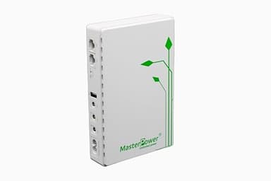 Master U-Power SAI Mini UPS 4 000 mAh 36 W – Sauvegarde électrique pour WiFi, routeur, Modem et caméras de Surveillance – Entrée CA et Sorties USB/DC/PoE (5 V 2 A/3 A, 9 V 2 A, 12 V 1,5 A, 15 V 1 A