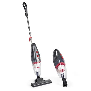 Beldray Aspirateur à main sans fil Multifonction 2 en 1, Aspirateur Vertical Multi-surfaces sans sac et avec filtre HEPA, Réservoir à poussière de 1L, 600 W, Suceur plat/brosse, Gris, BEL0770N-GRY