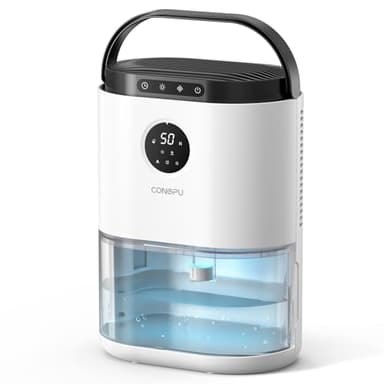 CONOPU 2300ml Deshumidificateur d Air, Deshumidificateur Avec Automatique Capteur d'Humidité, 48h Sommei Silencieux, Dégivrage Automatique, Déshumidificateur Intelligent Pour Chambre