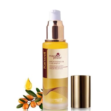 Karseell Maca Essence Huile Cheveux, Huile d'Argan pour Secs et AbiméS Tous Types de Cheveux 50ml