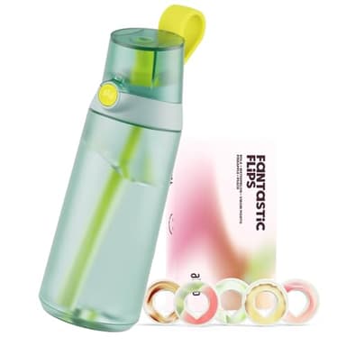 air up Gourde Click Green – Pack de démarrage avec 5 capsules de goût | Bouteille 600 ml sans sucre, passe au lave-vaisselle, sans BPA
