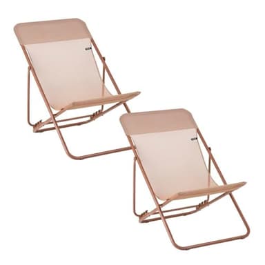 Lafuma Lot de 2 Transats pliants Multi-Positions - Maxi TRANSAT
