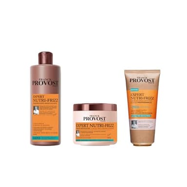 Franck Provost Expert Nutri-Frizz Coffret Shampooing, Masque et Crème de Soin et Définition Boucles Professionnelles Sans Silicone Sans Huile Minérale 400ml, 400ml, 200ml