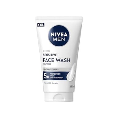 NIVEA MEN - Gel Nettoyant Visage Quotidien - Nettoie En Douceur - Peau Sensible - Format XXL - Sans Savon, Sans Alcool - Complexe VitaminPRO - Vitamine E - 5 Protections - Non Desséchant - 150 ml