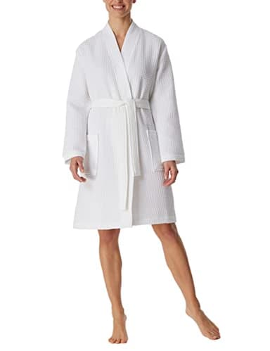 Schiesser Peignoir gaufré, Blanc 178411, S Femme