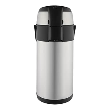 Pioneer Thermos 3,0 l en acier inoxydable avec pompe à pression, bouteille étanche pour boissons chaudes et froides, distributeur à pompe simple pour événements