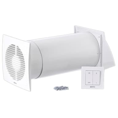 LIRAST Ø 150mm VMC Double Flux Complet avec Interrupteur - Récupérateur de Chaleur - Ventilation Extracteur dAir Repartiteur de Chaleur - Axial