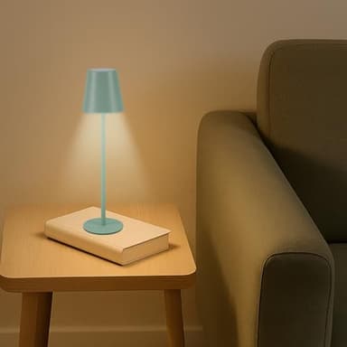 BEPER P207ILI203 Lampe de table rechargeable, LED sans fil, intensité variable, USB inclus – Portable pour bureau, table de chevet ou extérieur