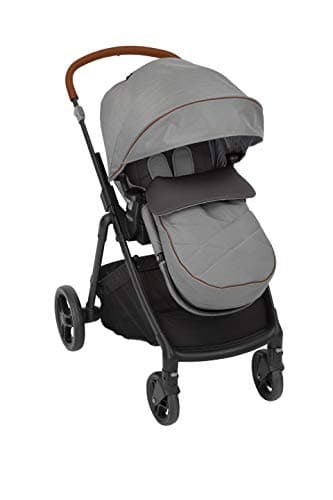 Graco Near2Me Poussette (de la naissance à 3 ans environ, 0 à 15 kg) avec fonction Slide2Me, chancelière de luxe et housse de pluie Gris