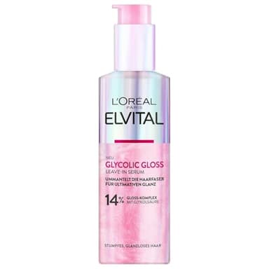 L'Oréal Paris Elvital Glycolic Gloss Sérum pour cheveux ternes et ternes, soin capillaire pour une souplesse intense et une brillance ultime, à l'acide glycolique, 150 ml