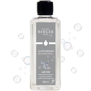 MAISON BERGER – Recharge Lampe Berger Air Pur 500 ML – sans Parfum – Parfum Parfum d'intérieur – Anti-odeurs – Fabriqué en France