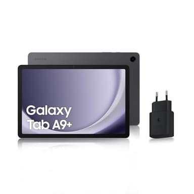Samsung Galaxy Tab A9+ Tablette Android, 128 Go de Stockage, Grand écran de 11", Wifi, Son 3D, Anthracite, avec Chargeur secteur rapide 25W inclus (version FR)