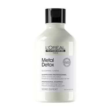L'OREAL PROFESSIONNEL, Shampoing Anti-Casse, Cheveux Abîmés & Cassants, Colorés ou Naturels, Détoxifie & Renforce la Fibre, Couleur Longue Durée, Sans sulfate, Metal Detox, Série Expert
