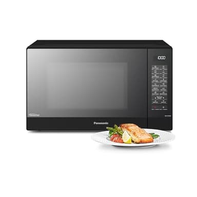 Panasonic NN-GT46KBSUG Four à Micro-ondes et Gril avec Plateau Tournant, 31 litres, Aacier Inoxydable, 1000 W, GrilL 1100 W, 24 Programmes Auto, Écran LCD, Capteur Genius, Menu Junior, Noir