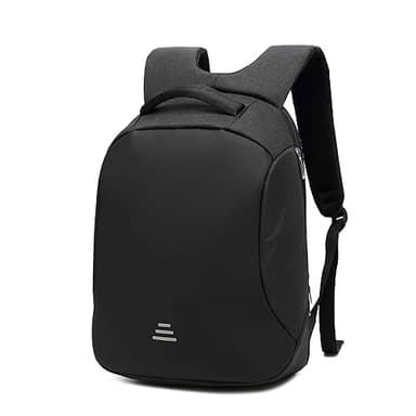 Sac à Dos Ordinateur Portable 15.6 Pouces Imperméable Sac à Dos Antivol Homme Securite USB Sac a Dos PC Portable pour Voyage Affaires École, A-noir, 15.6 Pouces, oxford