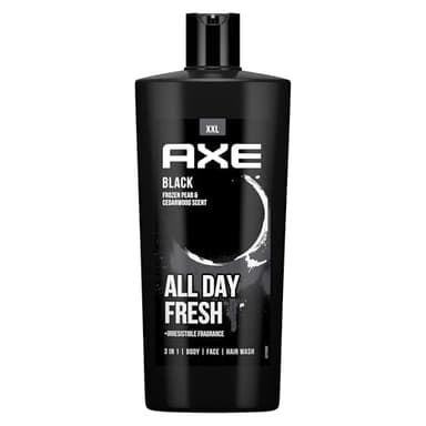 AXE - Gel Douche Homme 5en1 Black - 24h Hydratant - 87% d'Ingrédients d'origine naturelle - parfum baies noires & bois de cèdre - 700ml