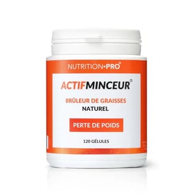 Actifminceur® - 120 gélules | Brûleur de graisse | Perte de poids | Action minceur 6 en 1 | Fabriqué en France | 100% naturel | Nutrition•pro