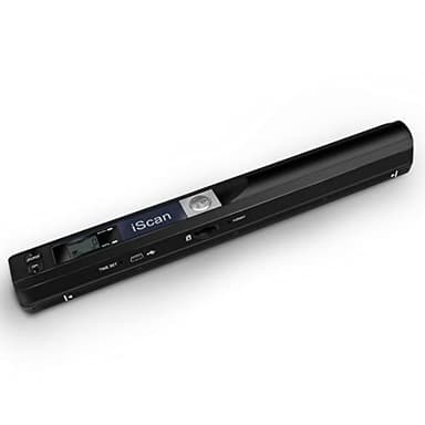 Scanner de Documents Portable, Mini Scanner de Photos Portable 900 DPI, Baguette de numérisation Couleur A4 Haute Vitesse, Scanner Portable Rechargeable par USB, Comprend Une Carte SD 16 Go