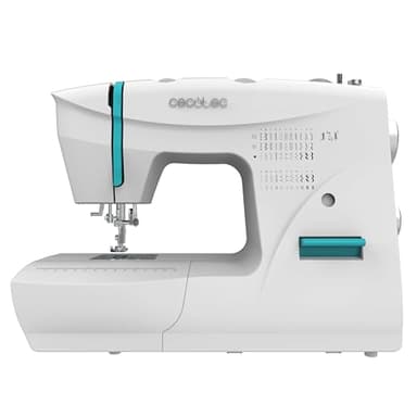 Cecotec Machine à coudre BelleCouture 6600. Machine à coudre avec 66 points intégrés, boutonnières en 4 étapes, pied-de-biche rapide, lumière LED et bras libre.
