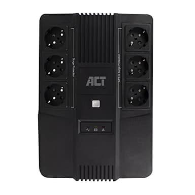ACT Back-up Onduleur Line Interactive 600VA Batterie UPS Power Supply (6 Sorties Schuko, Protection Contre Les surtensions) AVR - AC2300