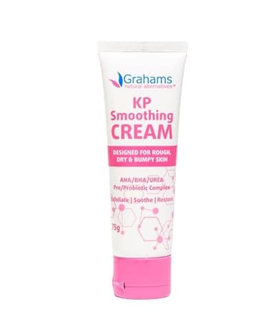 Grahams Natural KP Cream - Crème pour Kératose Pilaire - Exfolie et Adoucit Peaux Rouges, Rugueuses et Granuleuses - À l’Urée, à l’Acide Lactique et Lactobacillus - Non Gras et Hypoallergénique, 75g