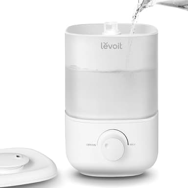 LEVOIT Humidificateur d'air bébé Top-Fill, 2.5 L Jusqu'à 25H Durable, 26 dB Silencieux, Arrêt Auto, Buse à 360°, Mini Conception avec Bouton facile à utiliser sans BPA pour Chambre