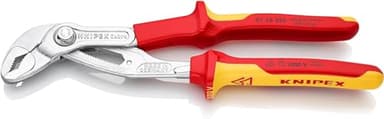 Knipex Cobra Pince multiprise, chromée, 250 mm, 1000V, écrous max, 46 mm, tuyaux max,52 mm, réglage fin par bouton pression, autobloquante, 87 26 250