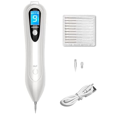 Syluxe Stylo Laser Anti-Taches,Dissolvant Traitement Verrues Plasma Électrique Removal Pen, blanc, écran LCD, portable