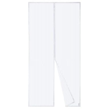Moustiquaire Magnétique Pour Porte Apalus, Rideau en Maille, Joint Magnétique de Haut en Bas avec Fermeture Automatique, Maintient l'air frais à l'intérieur (120x220cm, Blanc)