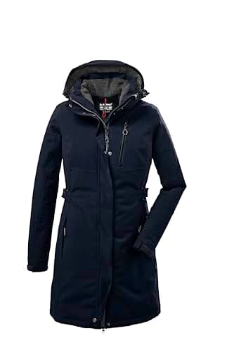 Killtec womens Parka fonctionnelle avec capuche zippée KOW 165 WMN PRK, bleu marine foncée, 40, 37726-000