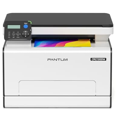 PANTUM CM2100DW Imprimante Laser Couleur Multifonction 3en1 Impression/Copie/Scan, Impression Recto-Verso Automatique, WLAN/Net/USB, 20ppm, pour la Maison et Le Bureau