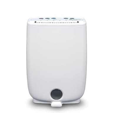 Meaco DD8L Déshumidificateur par dessication - Ionisateur - idéalment adapté à une utilisation dans les locaux non chauffés (en dessous de 10 C) - fonction auto-restart, Blanc avec Bordure Bleue