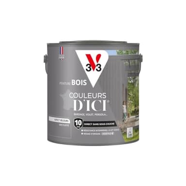 V33 Peinture Bois Couleurs d'ICI - Gris flotté - 2L