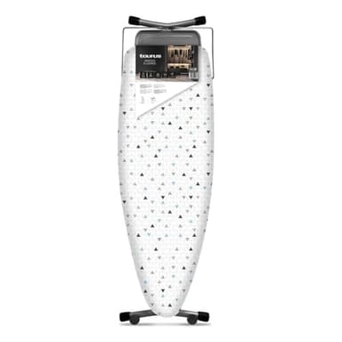 Taurus Argenta Elegance - Planche à repasser pliable, hauteur réglable jusqu'à 98cm, Support pour centrale vapeur, Housse 100% coton, Dimensions 48 x 130 cm, avec roues