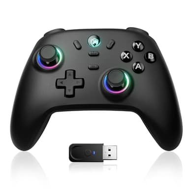 ECHTPower Manette PC, 1000Hz, Joystick Hall, RGB, Vibration, Batterie 800mAh, Compatible PC/Switch2 /Steam Deck/Android/iOS/TV