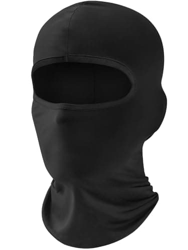 fuinloth Cagoule Masque de ski, protection UV, écharpe pour la moto, écharpe de cou d'été, hommes et femmes Noir