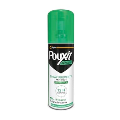 POUXIT - Spray préventif anti-poux actif végétal - Eloigne les poux et évite la réinfestation - Protection anti-poux - 75 ml