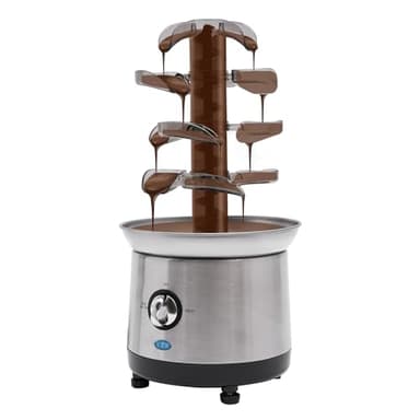 Fontaine de Chocolat de Niveau 4,Facile à Nettoyer Fondue Au Chocolat 1.2L Fontaine de Chocolat électrique Grande Capacité,Pour Chocolat, Bonbons, Beurre, Fromage