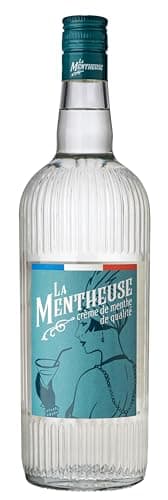La Mentheuse 15° 1L - Crème de Menthe Artisanale Française - Liqueur Naturellement Légère en Sucre